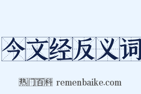 今文经反义词是什么意思的图片